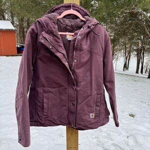 Carhartt Sandstone Berkley Jacket Sherpa Purple Coat